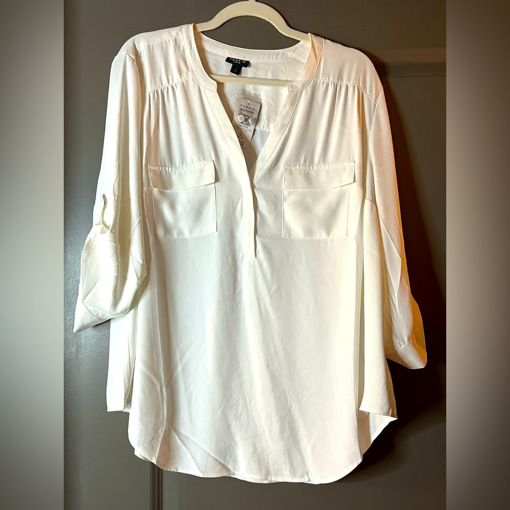 Torrid White Blouse